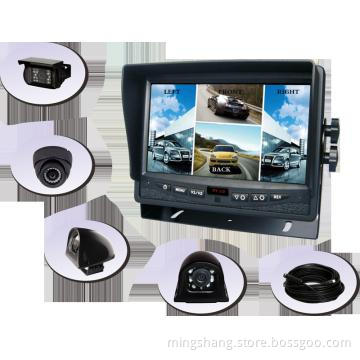 Vehicle 7\" quad monitor Rear view camera system with Touch Scree